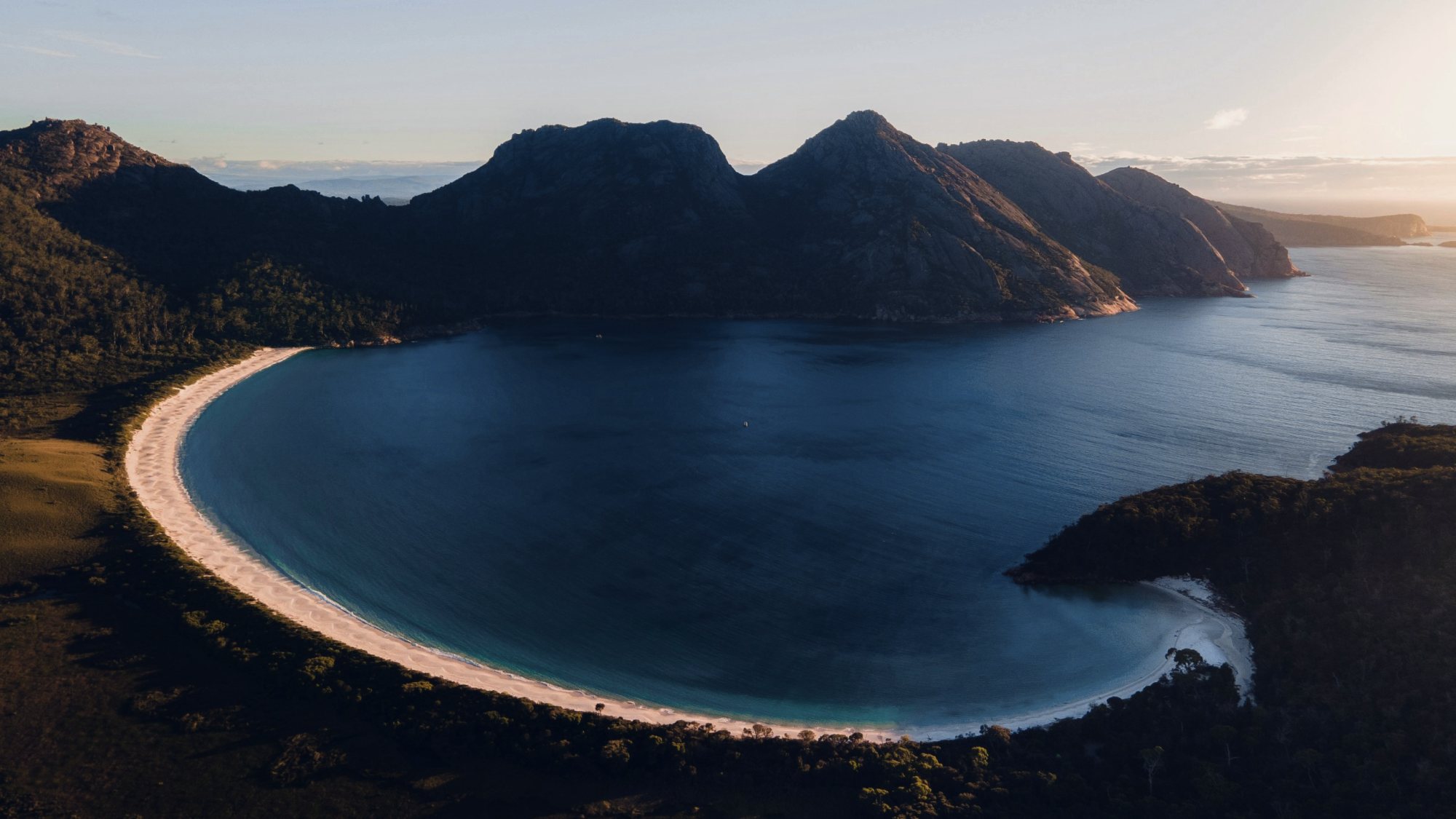 Wineglass Bay, Freycinet, from above